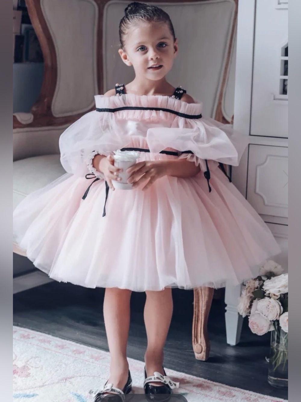 Petite Maison Kids Coco-Pink Tulle Dress size 10a